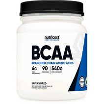 Nutricost 뉴트리코스트 BCAA 파우더 19oz 540g 90회분 무맛, 1개
