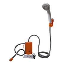 휴대용 이동식 샤워기 온수 캠핑샤워기 충전식 낚시 3 카라반 전동, 오렌지