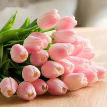 망고 튤립 노란튤립 조화 화동 바구니 꽃꽂이 재료 1P, 5망고튤립-옐로오렌지