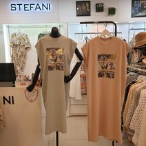 [스테파니] 캡소매 전사 야자수 원피스 SO1231 뉴코아울산점
