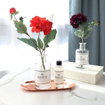 브랜드없음 다알리아 플라워 봄 인테리어 소품 실내 방향제 천연 디퓨저 (3가지 용량) 150ml, 잉글리쉬페어&프리지아, 핑크