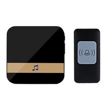 도어벨 비디오 AC110-240V Samrt 무선 초인종 300M 범위 52 차임 집 전화 벨 1 2 버튼 3 수신기 EU/AU/UK/US 옵션, 블랙 1x1, 미국 플러그