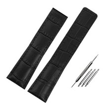호환 시계줄 가죽 19mm 20mm 22m 태그 호이어 시계 밴드 접이식 버클 스트랩