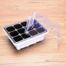 수경재배화분 행잉 포트 상추 벽걸이 베란다 텃밭 1세트 여러 가지 빛깔의 12 그리드 플라스틱 보육 냄비, 01 WHITE