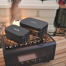 살반 사각 캠핑 반합, 사각반합[블랙 L-1400ml]