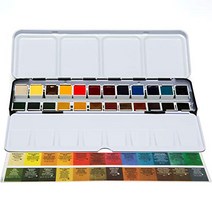 Daniel Smith 다니엘 스미스 수채화 페인트 하프 팬 세트 (24 Color Metal Box Set)