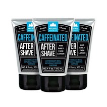 Pacific Shaving Company Caffeinated 애프터쉐이브 남성용 그루밍 제품 - 항산화 데일리 페이스 로션 + 애프터 쉐이브 - 민감한 피부용 진정 알로에 &, 3.4 Fl Oz (Pack of 3)