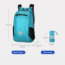 백패킹장비 캠핑 초경량 20l 휴대용 접이식 방수 배낭 접는 가방 전용 85g 야외 팩 여성 남성 여행 하이킹 사이클링 가방, e