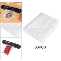 전기 진공 실러 포장 기계 가정용 주방 식품 보호기 가방 진공 식품 밀봉 EU 플러그 포함, 02 B 50x Bag