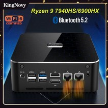듀얼 25G LAN 데스크탑 게이밍 컴퓨터 M600 게이머 미니 PC AMD Rzyen 9 7940HS 6900HX Radeon 680M 2xDDR5 2xPCIe40 0 WiFi6, Ryzen 7 7735HS WiFi6, 미국, No Ram No Storage