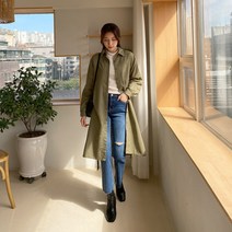 코지 여자 미니멀 아메카지룩 깔끔 스트랩 셔츠 롱원피스