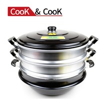 쿡앤쿡 킹스타 3단 찜솥, 28cm