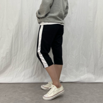 [원트해브] 남녀공용 7부 배색 트레이닝 팬츠 M-2XL 빅사이즈