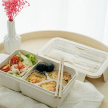 [참진컴퍼니] 친환경 비건 직장인 예쁜 도시락통, 정사각 1100ml, 핑크