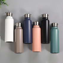 스텐 진공 텀블러 레저 스포츠 보온보냉 보틀 304스텐 간편휴대 스텐물병 500ml, 스텐고리 보틀 텀블러 500ml-피치