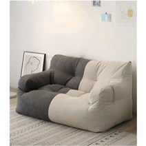 1인 소파 sofa 레이지 소파 패브릭 거실 기숙사 렌탈 하우스 여성 스타일 침실 작은 2인용, 다크그레이