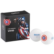 Volvik x Marvel 4볼 팩 4 볼 Black Panther 볼빅 마블 골프공 블랙 팬서 굿즈, 캡틴 아메리카