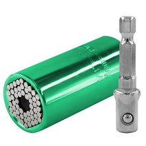 유니버셜 만능 렌치 랜치 범용 토크 헤드 세트 소켓 슬리브 7-19mm 파워 드릴 래칫, 초록