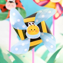 [문구티쳐] 민화샵 민화샵 곤충 바람개비 만들기 (무당벌래/꿀벌/나비), 민화 곤충 바람개비_무당벌레