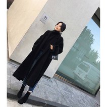 여자 피코트 클래식 버튼 모직 여성 더블 코트 맥 더플 양면 자켓