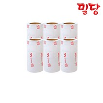 국산 밀당 테이프크리너 T핸들+리필10개 총270회 테이프클리너 의류 이불먼지 침구 머리카락 청소 테이프크리너리필 돌돌이리필 돌돌이테이프 먼지제거테이프, 리필10M(6개)