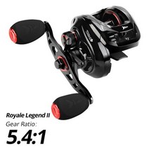 KastKing Royale Legend II GT Baitcasting Reel 7.2:1 5.4:1 기어비 릴 민물 알루미늄 스풀 8 KG 드래그 낚시 코일, 오른손, 협력사, 검은 색