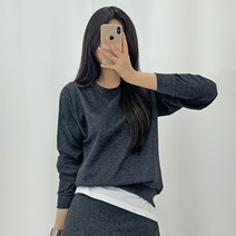 티데일리 여성용 데일리 레이어드 맨투맨