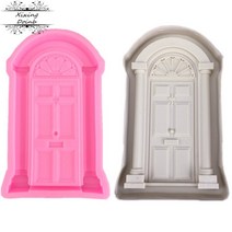 레트로 문 모양의 케이크 프레임 실리콘 몰드 크리스마스 퍼지 케이크 장식 페이스트 초콜릿 몰드, default