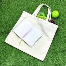 무지 캔버스백 베이지 가로L 에코백 숄더백 캔버스가방 판촉가방 그림가방[소무나]
