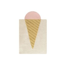 MAI 러그 아이스크림 100 x 155 크림 - 머스타드 - 핑크