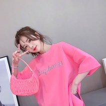 여름 여성복 스팽글 티셔츠 여자