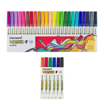 모나미 중간글씨용 네임펜F 24종 세트 + 휴대용 6종 세트, 혼합색상, 1세트