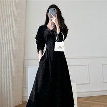 여성 원피스 긴소매 롱 드레스 A라인 여자원피스 봄 여름 가을 인박카111