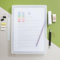 휴대용 투명 플라스틱 A4 파일케이스 포트폴리오화일 그림정리 영수증보관 홍보용, 1개, 화이트