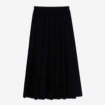 하이틴룩 신축성 허리 일본 학생 여학생 교복 단색 JK 정장 플리츠 스커트 짧은 중간 긴 고등학교 드레스