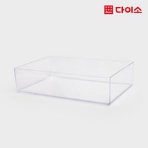 [다이소]투명 클리어 정리함(16.4x24.6x6.2cm)-1035255, 투명