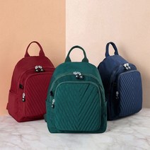 여성 정리 자수 미니멀리즘 데일리 V자 백팩