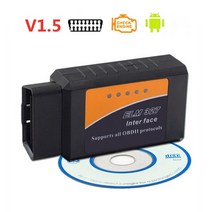 코드 판독기 스캐너 스캔링크 바코드 슈퍼 미니 obd2 hhobd v1.5 elm 327 블루투스 호환wifi 고급 리더 elm327 iosandroidpc용 obd 자동차, 블랙 bt v1.5