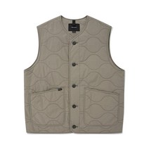 커버낫 숏 퀼팅 베스트 베이지