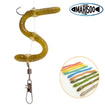 마리수 위글러4.9인치 배스낚시 수제 핸드메이드 루어 이누리그 와끼 카이젤 스트레이트 웜, 워터멜론