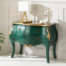 이즈가구 504다크그린 원목 수납장 엔틱 포인트가구