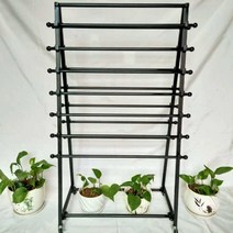 원단거치대 벽지 가죽 꽃집 포장지 걸이 수납 보관 랙, 양면 100x40x120블랙