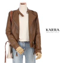 KARRA (77까지)집업페이크레더자켓_KL1FJK013C