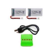 드론배터리모음, (X5C) 720mah2개+6in1충전.