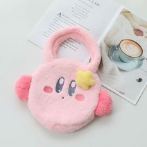 별의커비 굿즈 만화 스타 크로스 바디 플러시 백 번들 입 보관 어깨 가방 동전 지갑, 2