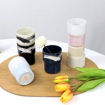 예쁜 일본 도자기 머그컵 6종, 붓터치 호이트