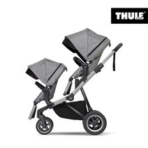 툴레 슬리크 쌍둥이 디럭스 유모차+레인커버풋머프신생아패드기저귀가방 증정, 본품+시블링/네이비블루