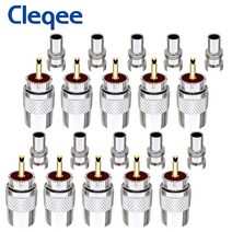 CleqeeUHF Male PL259 플러그 솔더 어댑터리듀서 포함RG8RG213LMR400 동축 케이블햄 라디오 안테나 커넥터1, 02 10pcs