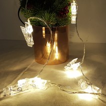 한소픈 LED 집게 전구 포토 가랜드 스트링 인테리어 전구 크리스마스 소품 겨울 인테리어소품 줄줄이 조명