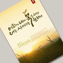 캘리전도지2 (축복) 멋진 캘리그래피와 포토가 만난 세련된 전도지, 120g아트지, (4종 선택)-8000매